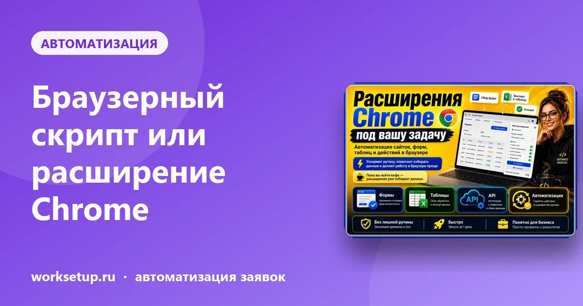 Расширение для Chrome под вашу задачу: как автоматизировать рутину прямо в браузере
