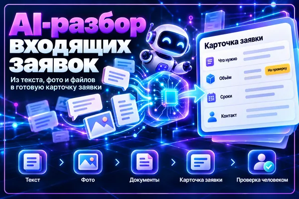 Обложка решения: AI-разбор заявок