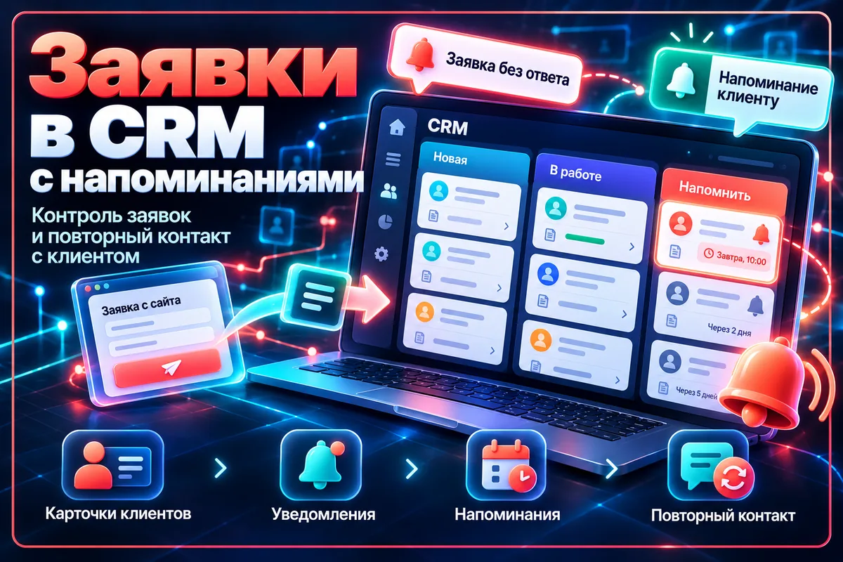 Обложка решения: Заявки в CRM и Telegram