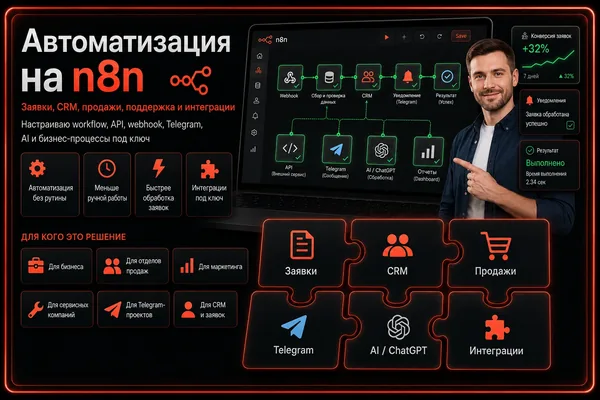 Обложка решения: Автоматизация на n8n